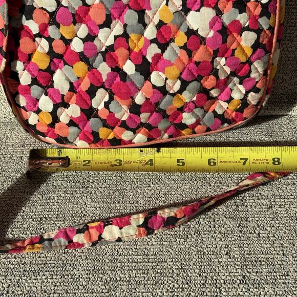 Vera Bradley Pixie Confetti Crossbody Purse 8" x 8" Pink Adjustable Handbag - Picture 5 of 8